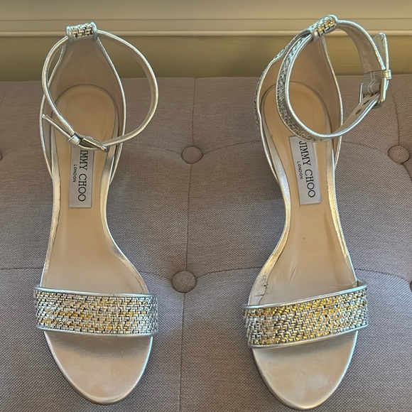 Jimmy Choo Edina Silver Mix - Picture 1 of 9